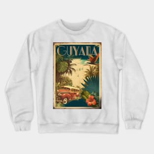 Guyana Vintage Travel Art Poster Crewneck Sweatshirt